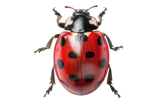 Lady bug insect isolated on white background