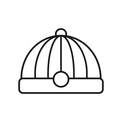 Chinese New Year Hat Icon With Outline Design Style