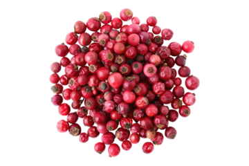 Pink pepper corn isolated on white background
