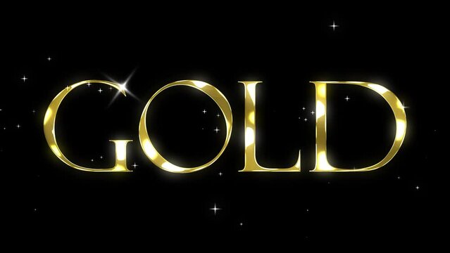 elegant gold luxury animated text elegant gold luxury writing and sparkling 4k looping