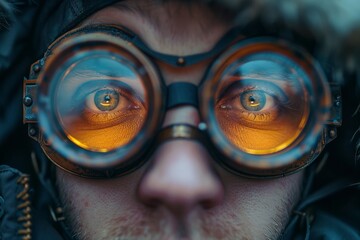 An image with gray blurred center surrounded by brown edges of an object