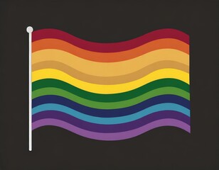 vector image of the lgbt flag on black background, queer pride month, wallpaper logo gay heart