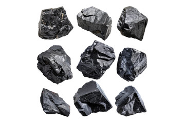 Set of coal isolated on white background