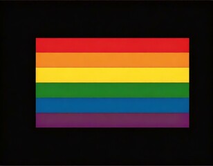 vector image of the lgbt flag on black background, queer pride month, wallpaper logo gay heart