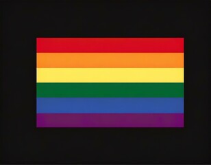 vector image of the lgbt flag on black background, queer pride month, wallpaper logo gay heart