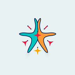 Obraz premium Synchronized_Starfish_Starfish_in_a_synchron