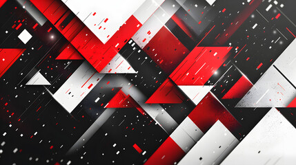 red white black abstract geometric background