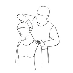 chiropractic doctor working on woman's neck
