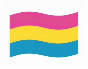 Obraz premium vector image of the pansexual flag on black white background, lgbt queer pride month, wallpaper logo, gay lesbian transgender bisexual