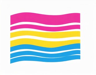 Obraz premium vector image of the pansexual flag on black white background, lgbt queer pride month, wallpaper logo, gay lesbian transgender bisexual