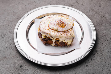 Gourmet lasagna slice on elegant plate