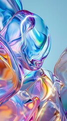 Colorful Glass 3D Object, abstract wallpaper background