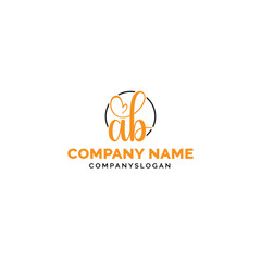 Letter AB logo design, vector logo design