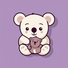 Cuddly_Koala_Koala_hugging_a_teddy_bear_Modern_Line