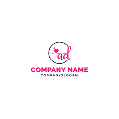 Letter AD logo design, vector logo design