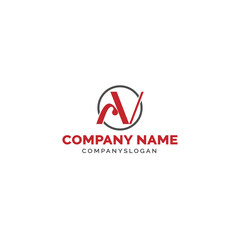 Letter AV logo design, vector logo design