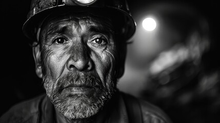 The coal miners headlamp is an invaluable tool illuminating the way towards a brighter future for himself and his community.