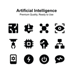 Grab this amazing icon of artificial intelligence in editable style