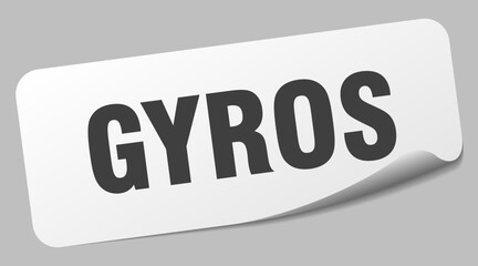 gyros sticker. gyros label