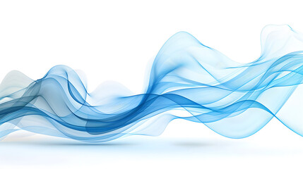 Design an elegant vector background with waves of soothing blue tones set against a pristine white backdrop