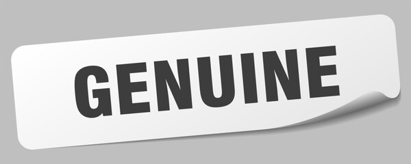 genuine sticker. genuine label