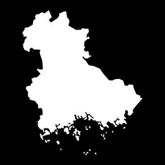 Fototapeta premium Kymenlaakso map, region of Finland. Vector illustration.