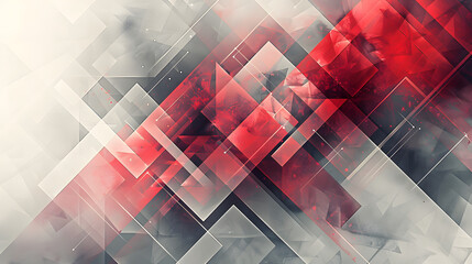 Design an abstract geometric vector background in shades of red and grey, emphasizing both visual intrigue and practicality