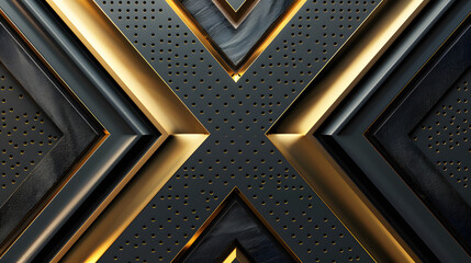 Design an abstract concept with metallic gold arrows a abstract background