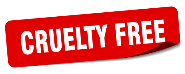cruelty free sticker. cruelty free label