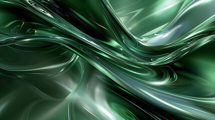 Design a captivating backdrop using abstract metallic green black