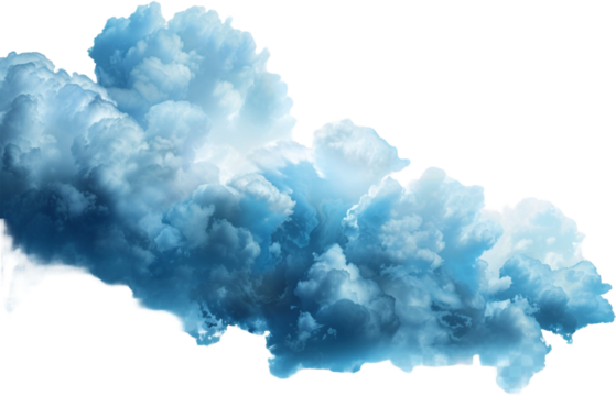 blue clouds isolated on transparent background