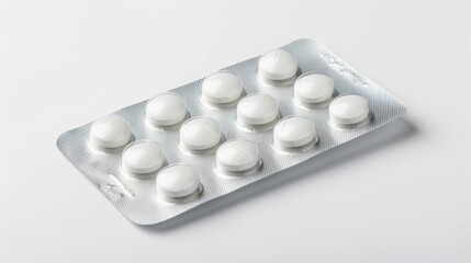 Medicine pill drug tablet in blister pack closeup view