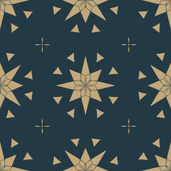 Flower seamless pattern yellow tone and ocean background set 7 number 14