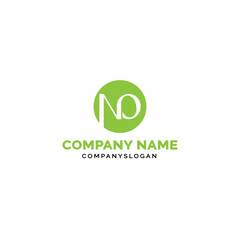 Letter NO logo design, vector logo design