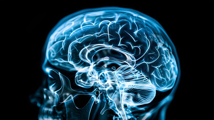 Brain translucent scan medical