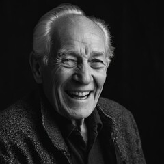 Obraz premium portrait of a senior person, elderly man smiling