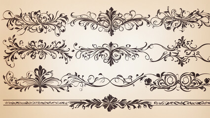 sepia-toned frame with flourishes in each corner