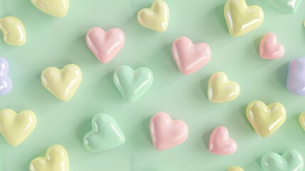Obraz premium Artistic vector illustration of heart seamless background pattern