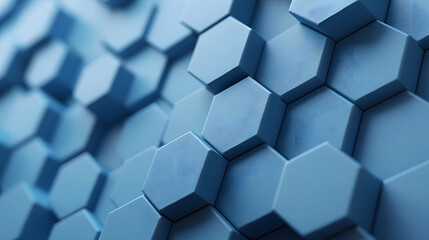3d hexagon blue abstract background