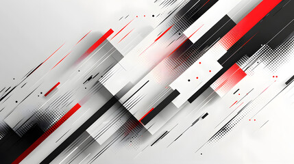 white red black abstract geometric presentation