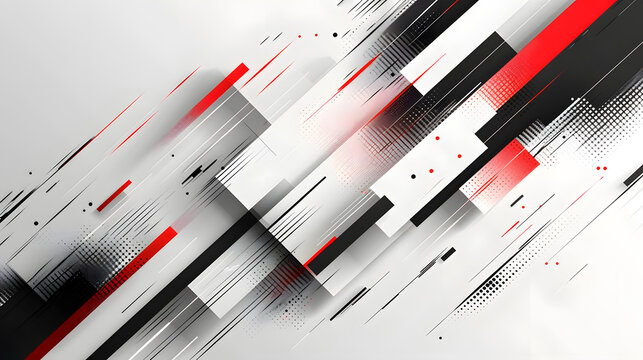 white red black abstract geometric presentation