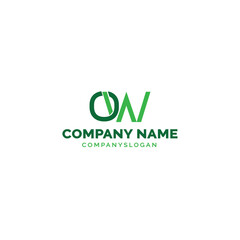 Letter OW logo design, vector logo design