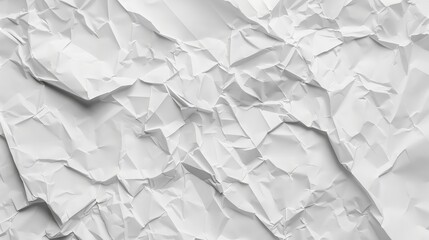 Fototapeta premium A white paper with a lot of wrinkles and creases