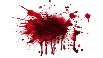 Blood Stain on Transparent Background