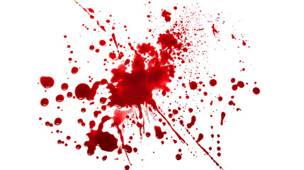 Blood Splatter on Transparent Background - Horror scene