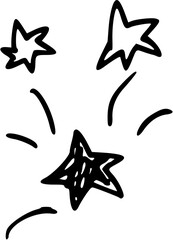 Stars Graduation concept doodle icon. Perfect for university, school poster, flyer, web, textile design. Vector illustration. 