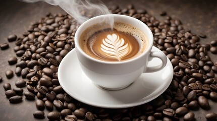 Fototapeta premium A robustly aromatic espresso, every detail exuding richness and depth