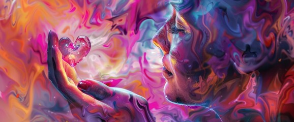 Love Visualized As A Cascade Of Colors, Abstract Background Images