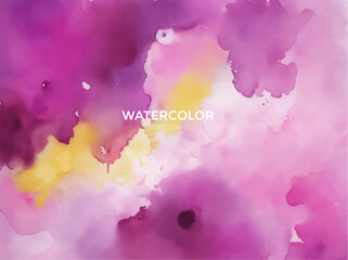 Abstract watercolor background with watercolor splashes, Pink watercolor