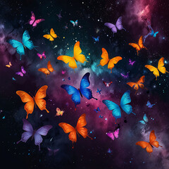 background with butterflies
